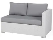 Ulkosohvaryhmä pöydällä 8-istuttava XXL modulaarinen Polyrottinki Valkoinen Oikea_705598
