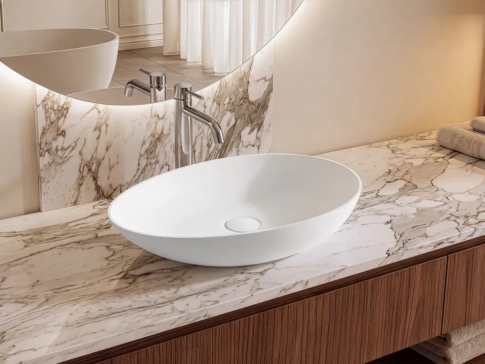 Countertop Basin SAUZAL 600 x 350 mm White