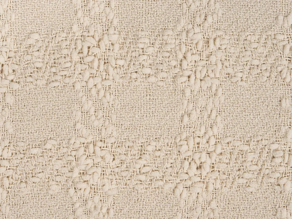 Blanket VELLA Fabric 150 x 200 cm Off-White_1042338