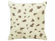 Set of 2 Decorative Cushions KASRA 45 x 45 cm Faux Fur Beige Abstract Pattern_917438