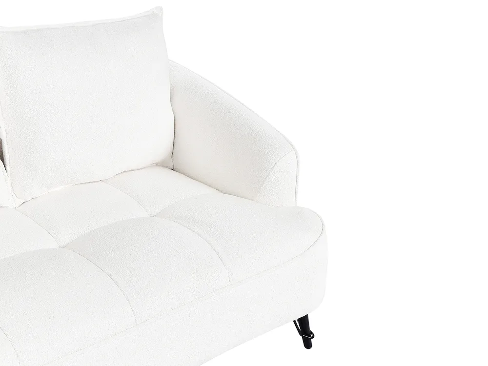 Sofa 2 Seater HOBRO Boucle White_943812
