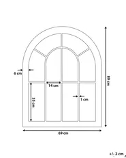 Väggspegel EMBRY 69 cm 88 cm Metall Beige_756501