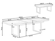 Extending Garden Dining Table VALCANETTO 180/240 cm 90 cm Metal Black_842968