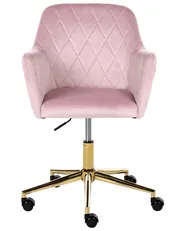 Desk Chair LELORIA Velvet Pastel Pink_1062832