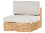 Garden Corner Sofa with Table 4 Seater OLIVERI PE Rattan Beige Left Hand_1073690