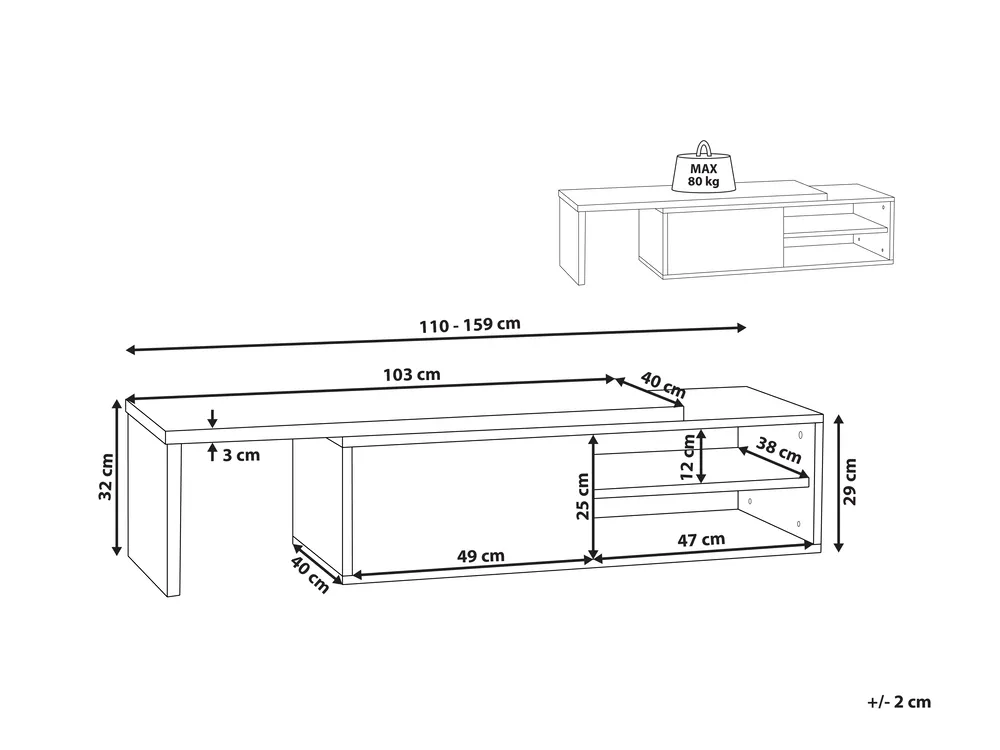 TV Stand YONKERS White_816509