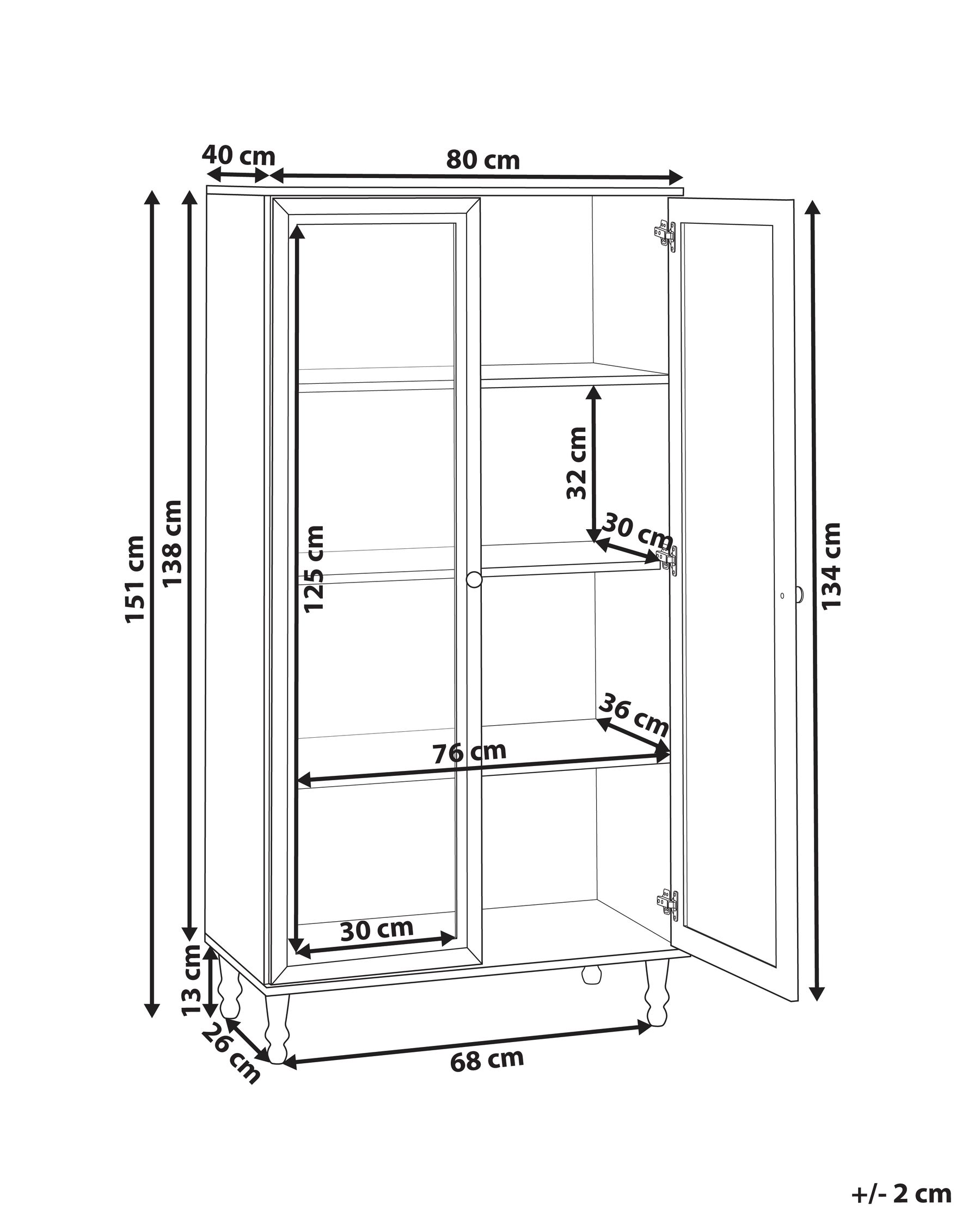 Vitriini TINGLEDALE 80 cm Musta_949891