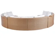 Garden Lounge Set with Table 9 Seater SEVERO PE Rattan Beige_904440