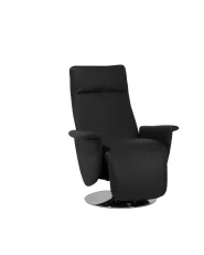 Recliner Chair PRIME with Footrest Faux Leather Black_709162