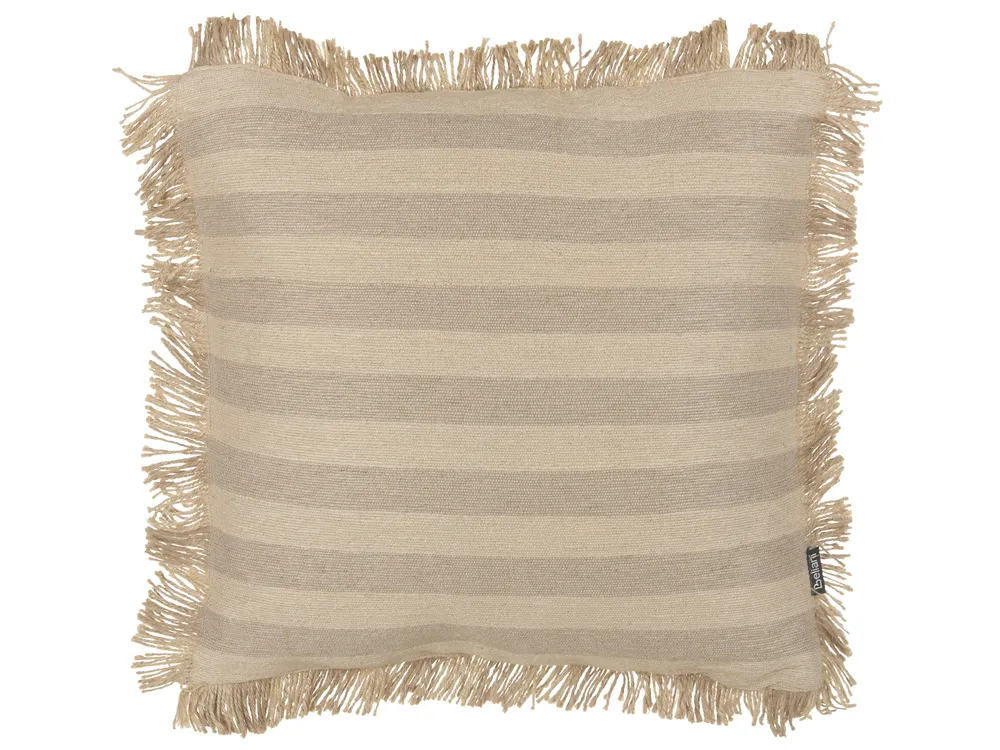 Throw Cushion CIRSIUM 45 x 45 cm Jute Beige Striped