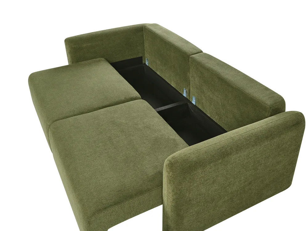 Bäddsoffa 3-sits VAXHOLM med förvaring Grön_1026821
