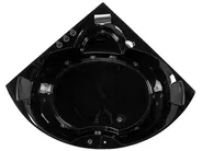 Kulmaporeamme LED-valolla SENADO 205 x 150 cm Musta_780578