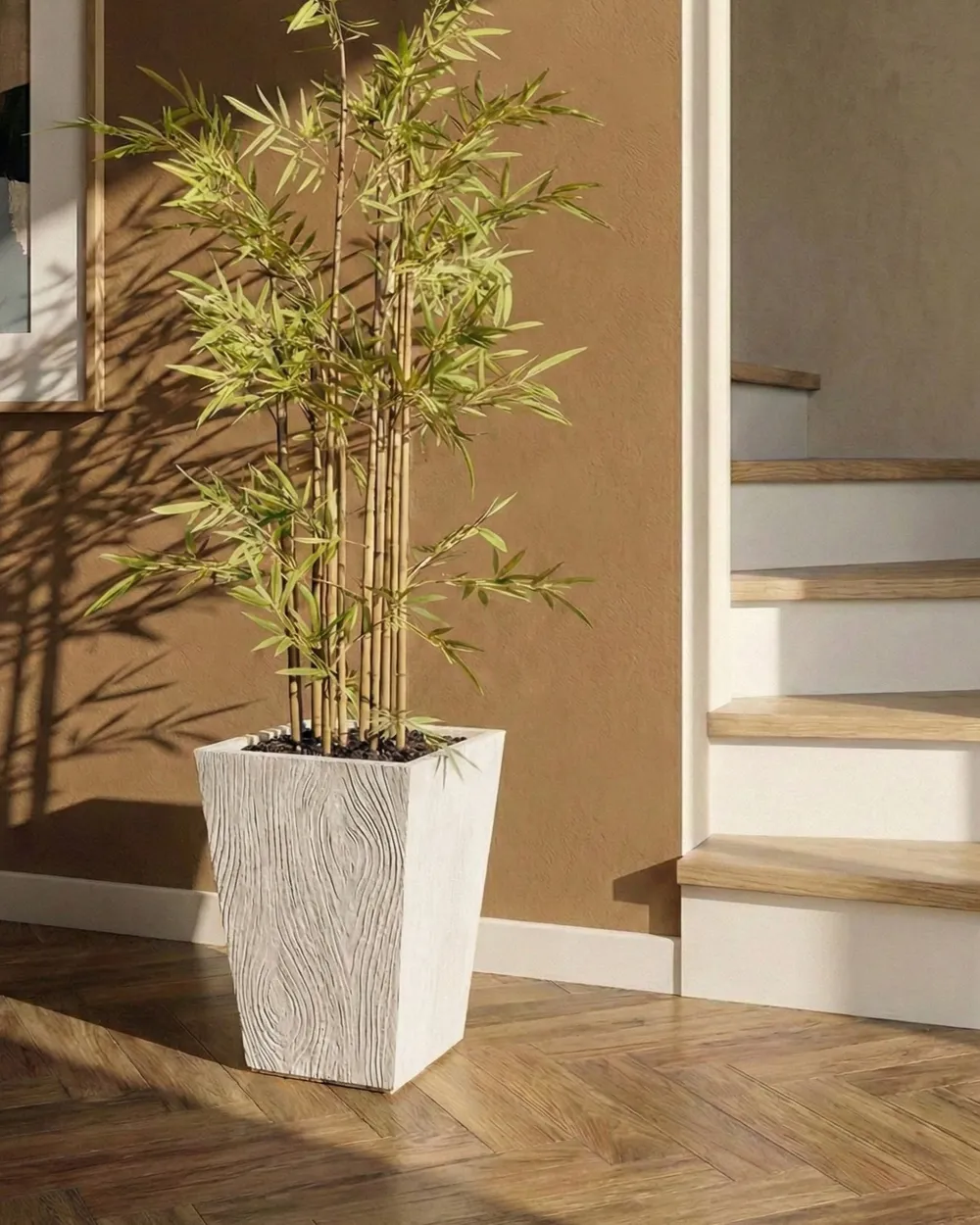 Plant Pot BAIHE 42 cm Light Beige