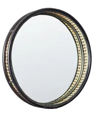 Wall Mirror DAKSA 60 cm 60 cm Rattan Black_894201
