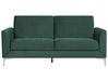 Sofa 3-seter FENES Fløyel Mørkegrønn
