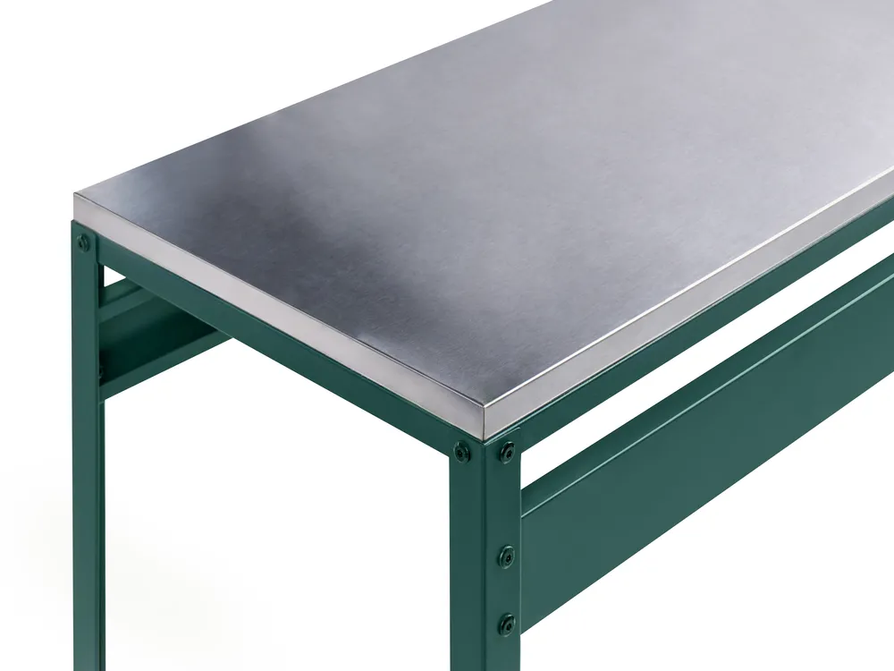 2 Piece Outdoor Kitchen Set with Bar Table MAENZA Green Metal_1045197