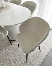 Set of 2 Dining Chairs MASON Boucle Off-White_1031405