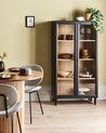 Glass Display Cabinet TINGLEDALE 80 cm Black