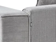 Corner Sofa 3 Seater DOLVA Corduroy Light Grey Right Hand_978260