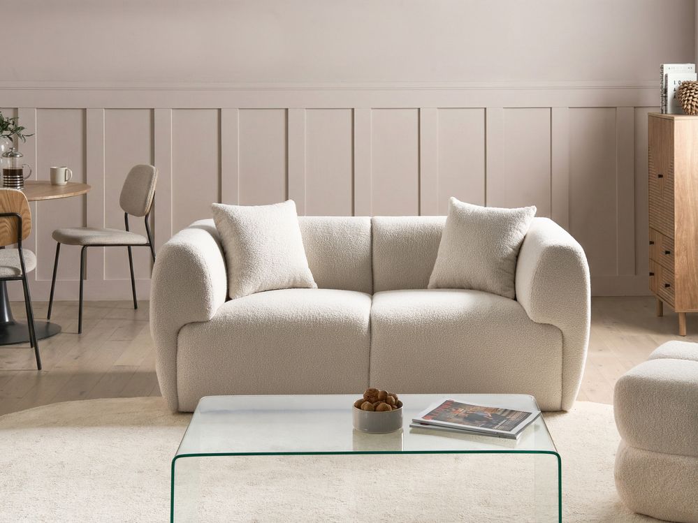 Soffa 2-sits VALBY Bouclé Off-White