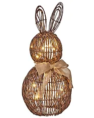 LED Decoration Rabbit NAUVO PE Rattan Brown_1182528