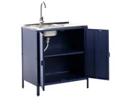 2 Piece Outdoor Kitchen Set with Sink VILAMA Blue Metal_974672