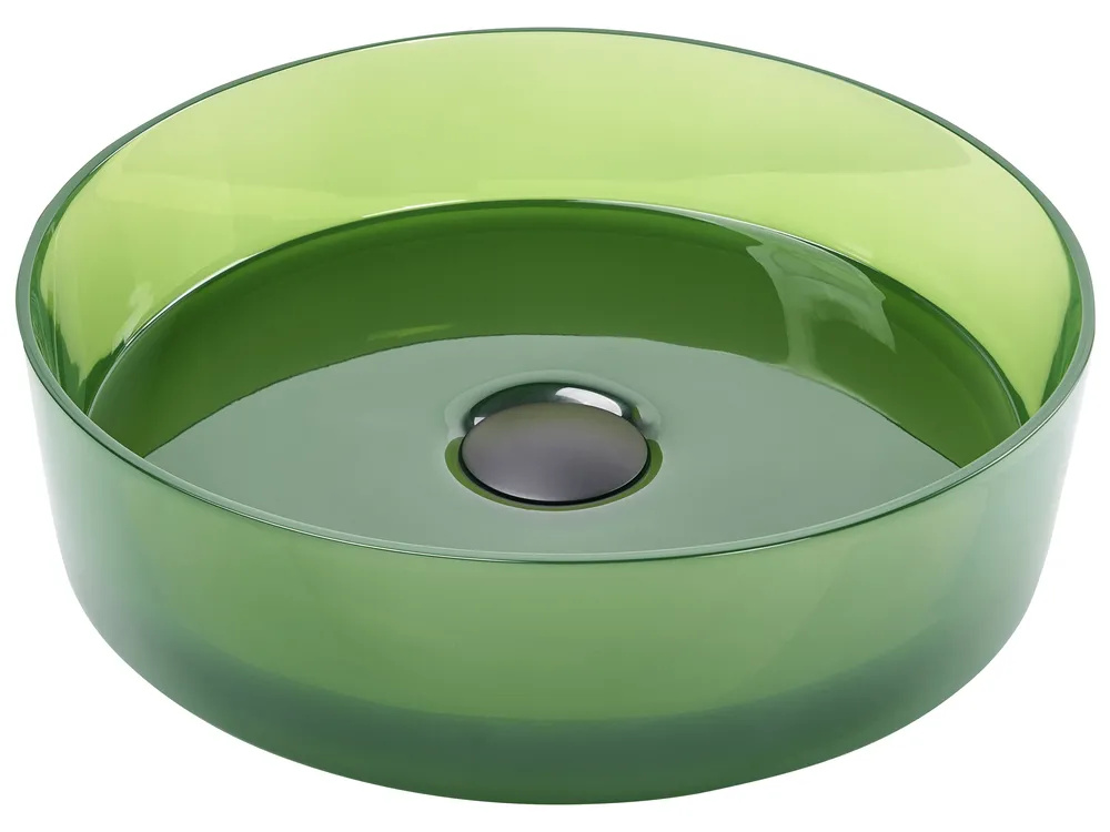 Countertop Basin TOLOSA ⌀ 360 mm Solid Surface Green