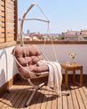 Hanging Chair with Stand ALGHERO Metal Brown