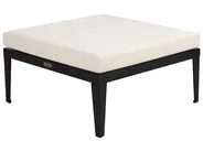 Trädgårdssoffgrupp med bord och fotpall 3-sits BRACCIANO Certifierat akaciaträ Ljusbeige Högervänd_955446