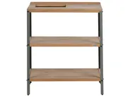 Outdoor Kitchen Island with Sink IVREA Brown/ Silver Certified Acacia Wood_988127