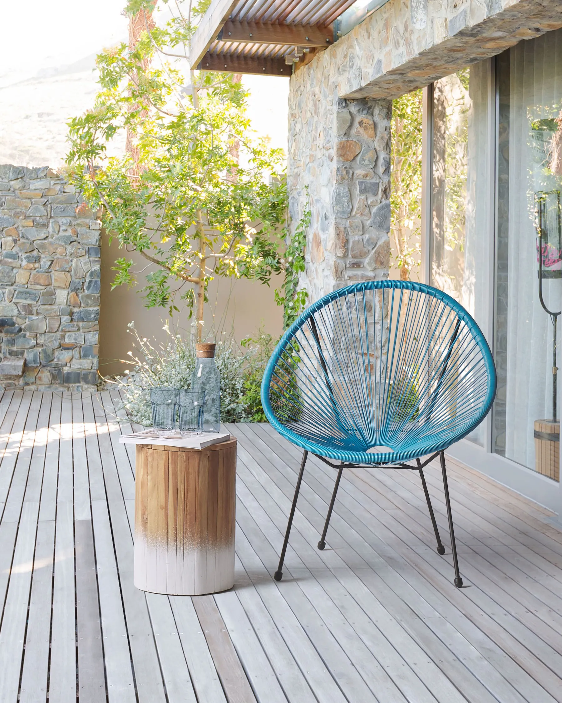 Garden Chair ACAPULCO II PE Rattan Blue_813797