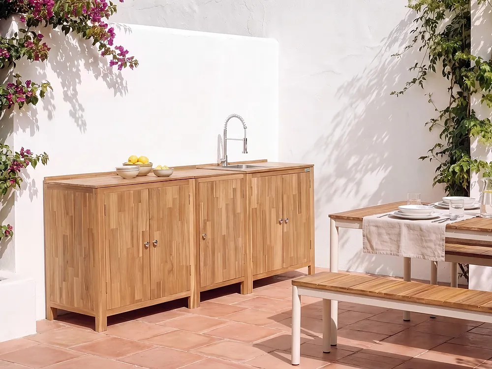 Outdoor Kitchen Cabinet VENOSA Brown Acacia Wood_1155531