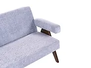 Sofa 2 Seater TAMRE Chenille Light Blue/ Dark Brown_1183262