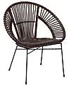Dining Chair SARITA Rattan Dark Brown