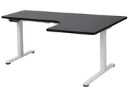 Electric Adjustable Corner Desk DESTINES 160 cm 109 cm Black/ White Right Hand_927734