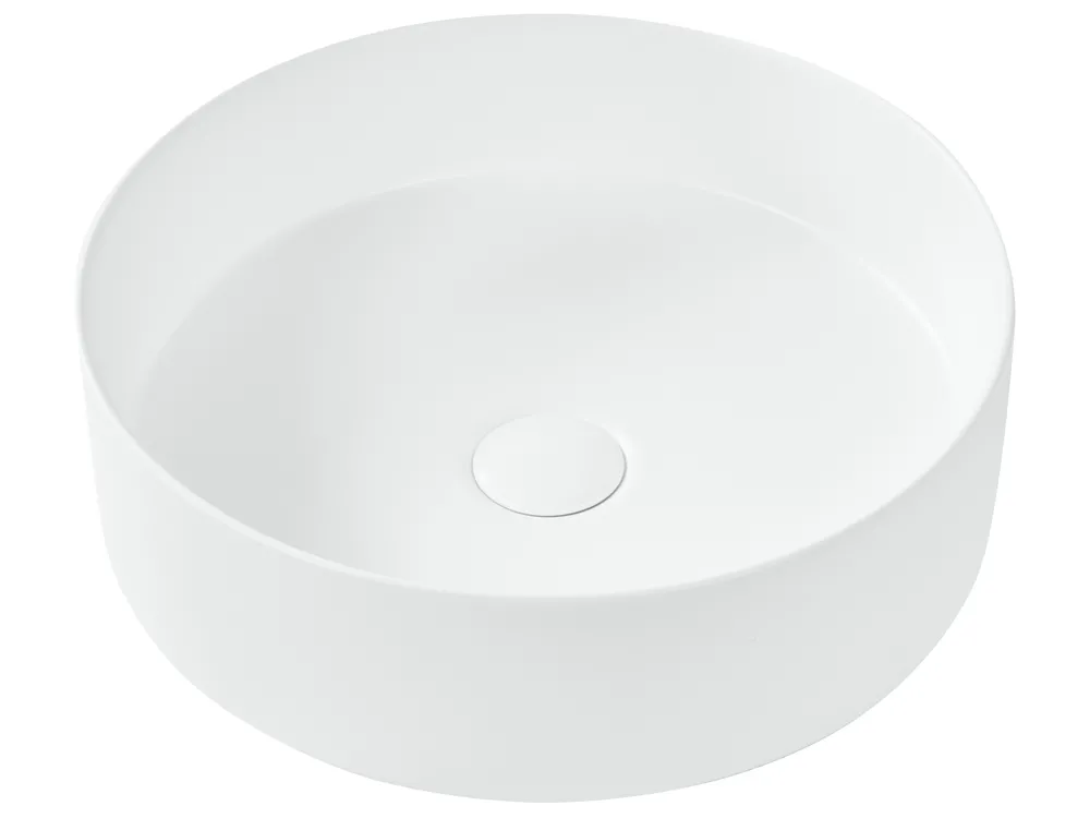 Tvättställ för bänkskiva TEBAR ⌀ 40 cm Keramik Off-White