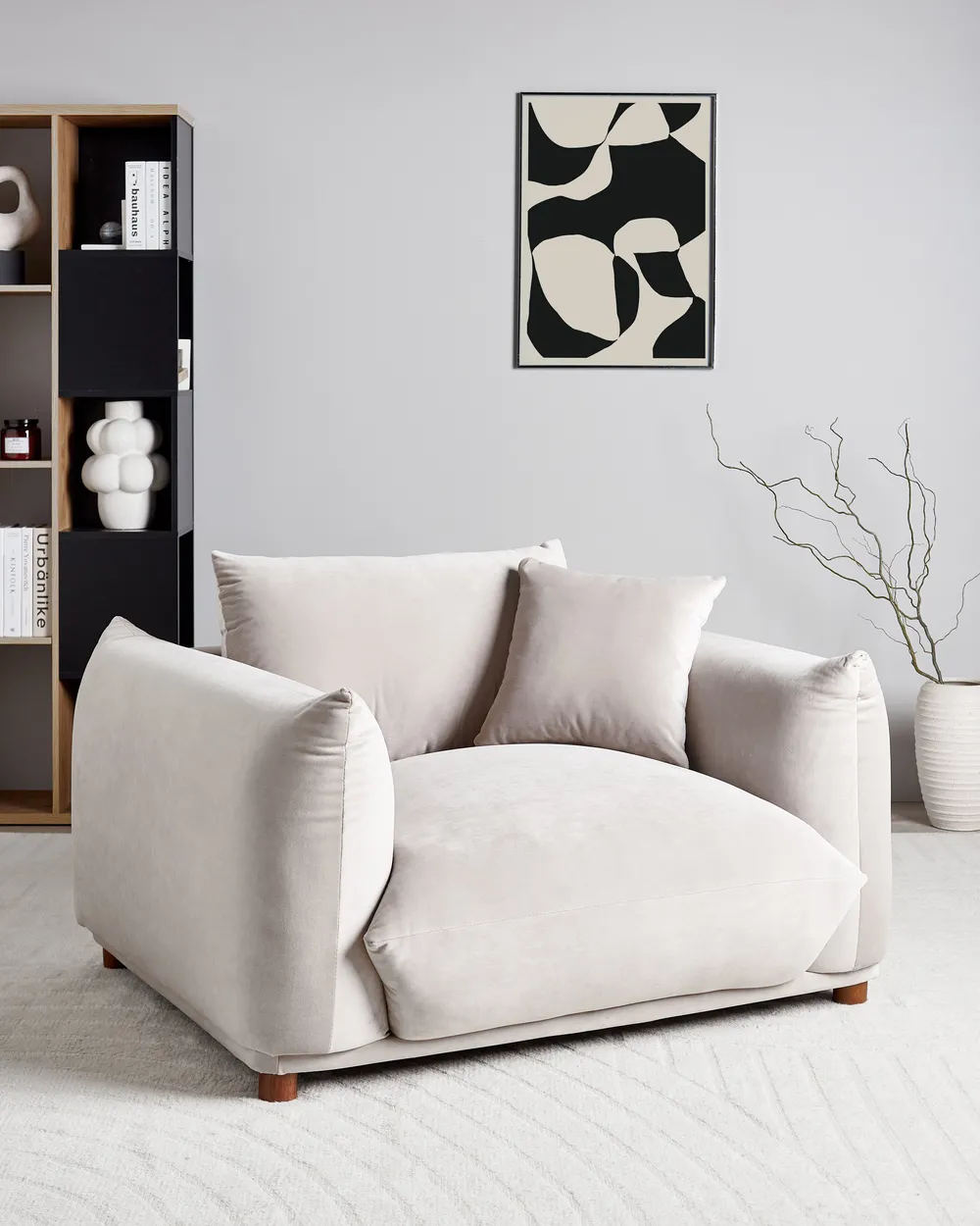 Armchair LUVOS Velvet Taupe