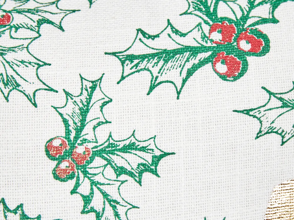 Set of 2 Decorative Cushions ZAMIA 45 x 45 cm Cotton White Christmas Motif_887978