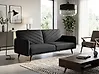 Bäddsoffa 3-sits SENJA Konstlinne Svart