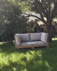 Garden Coffee Table TIMOR 90 cm 75 cm Certified Acacia Wood Light Brown_957713