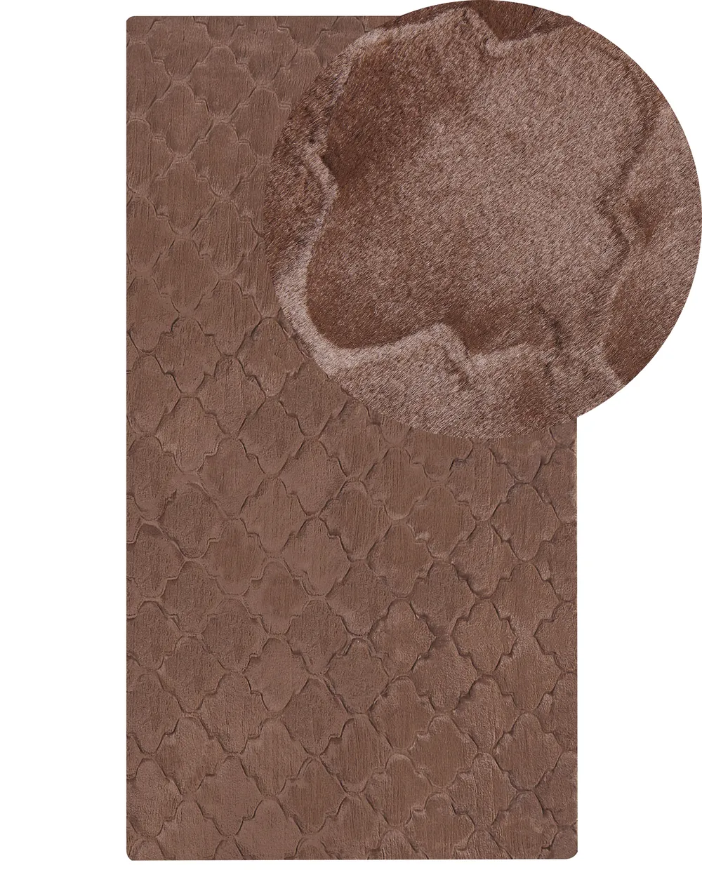Faux Fur Rug GHARO Brown 80 x 150 cm