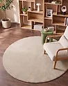 Korkeanukkainen matto DEMRE Beige ø 140 cm