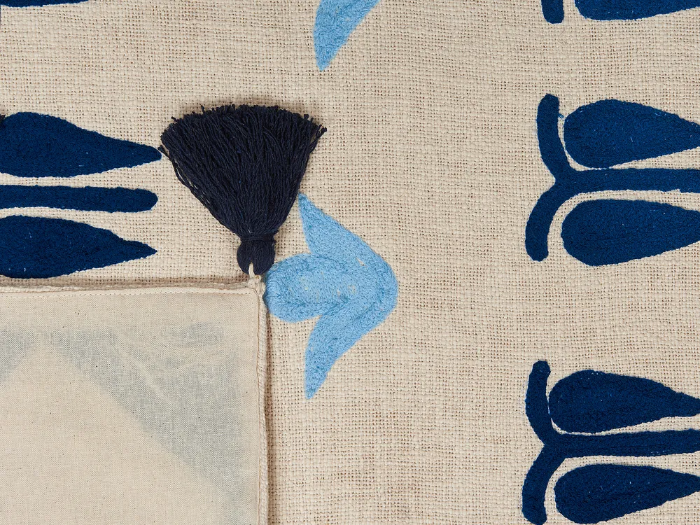 Blanket BHIND Cotton 130 x 180 cm Beige_829186