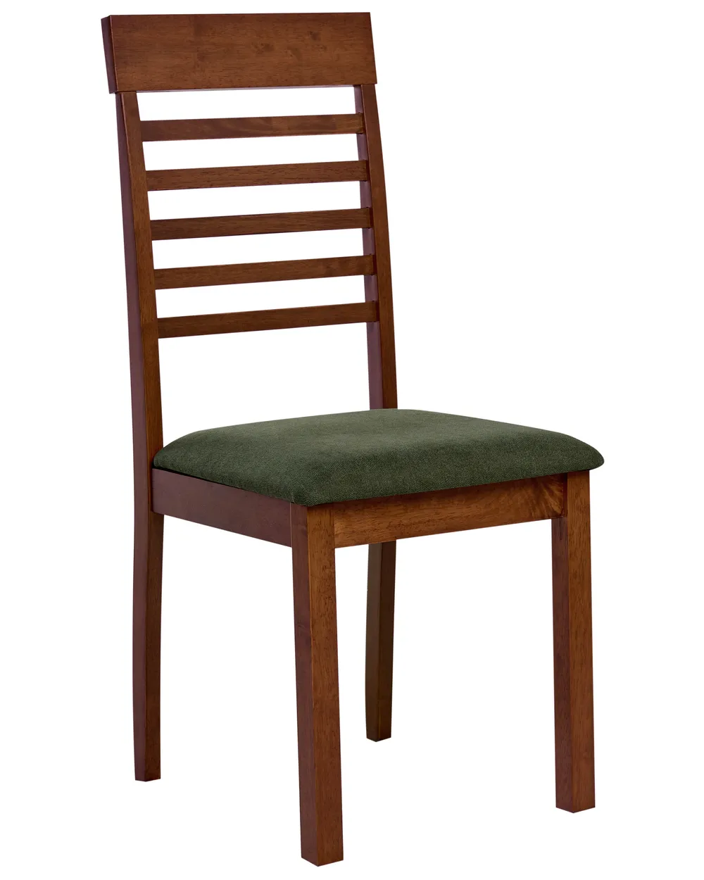 Set of 2 Dining Chairs ORTLEY Wood Dark Brown/ Green_1010668