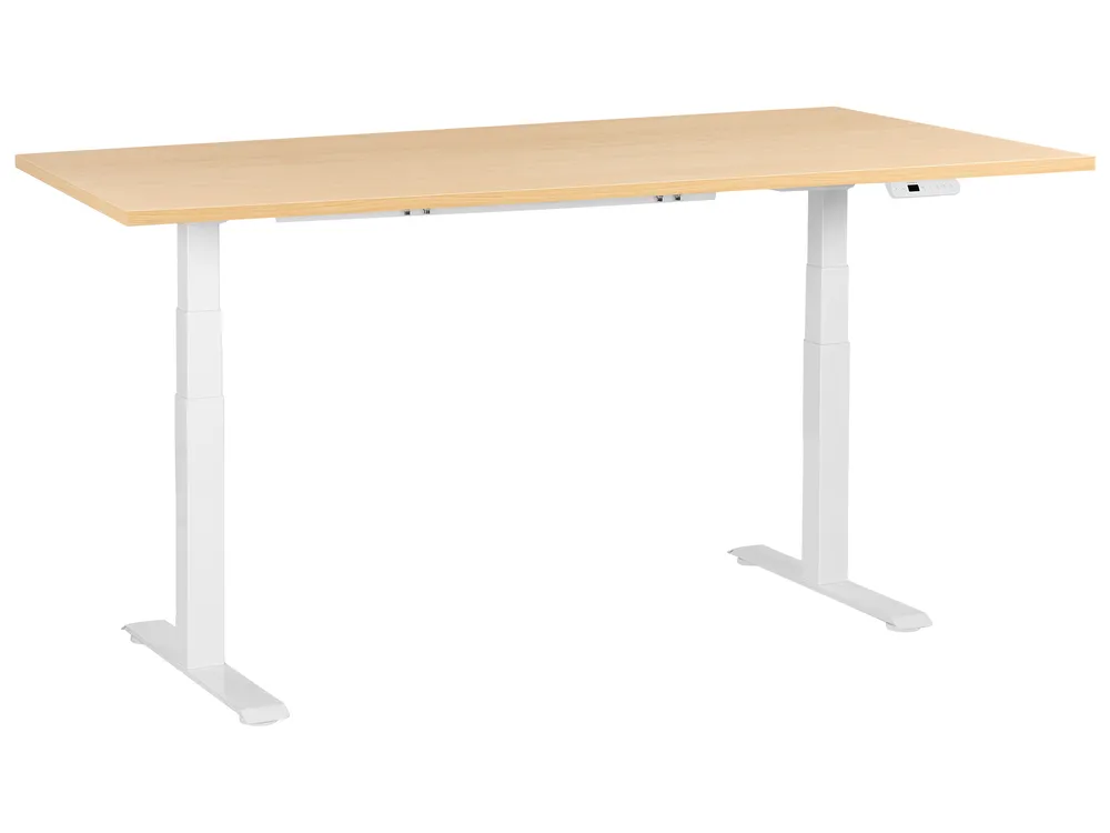Electric Adjustable Standing Desk DESTINES 180 cm 72 cm Light Brown/ White