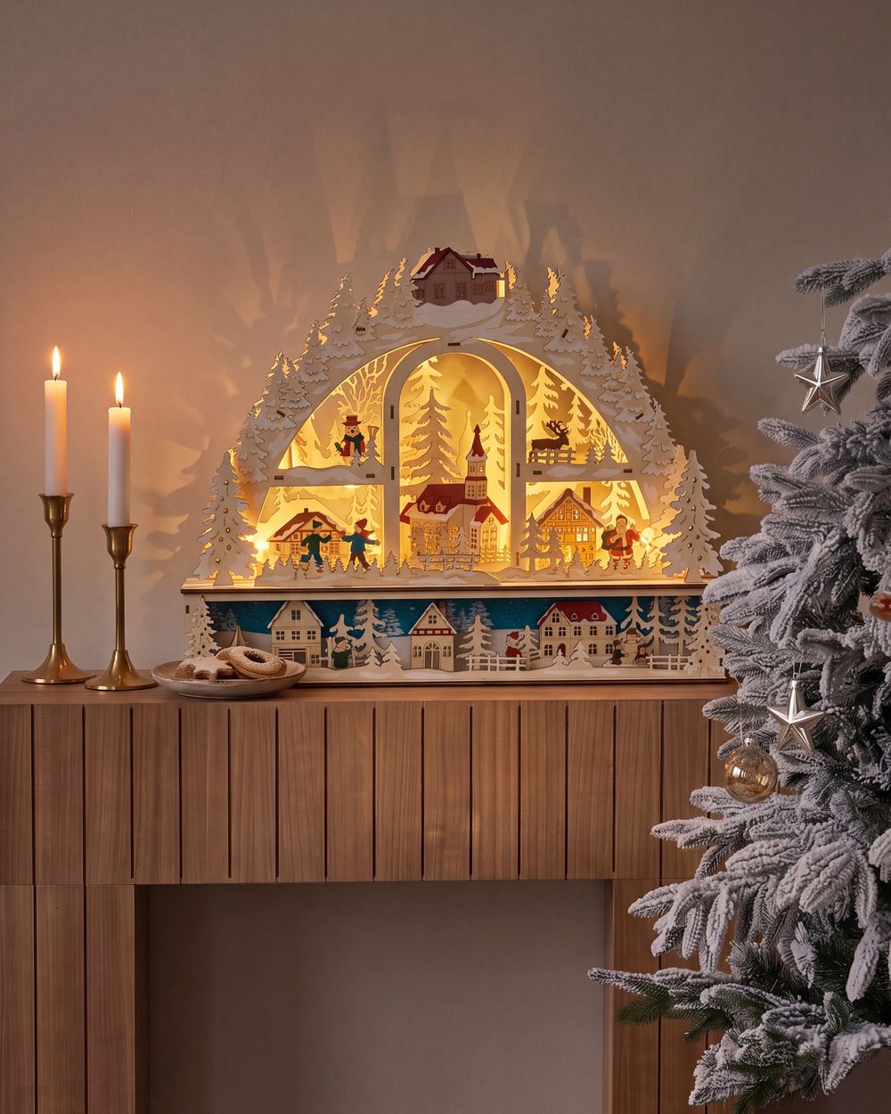 Christmas Decoration LED NORSJO 36 cm Light Brown