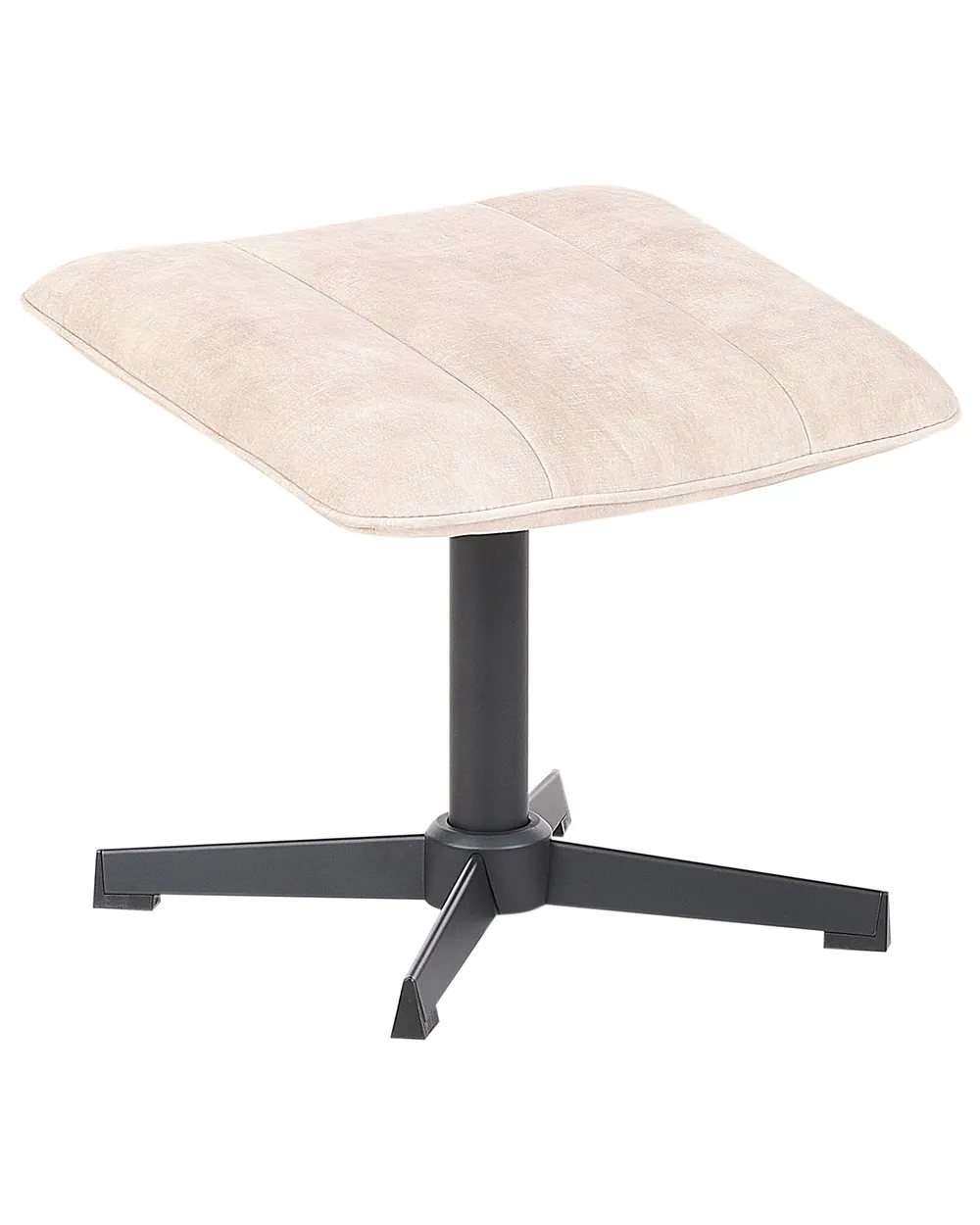 Swivel Armchair LIA with Footstool Velvet Beige_923515
