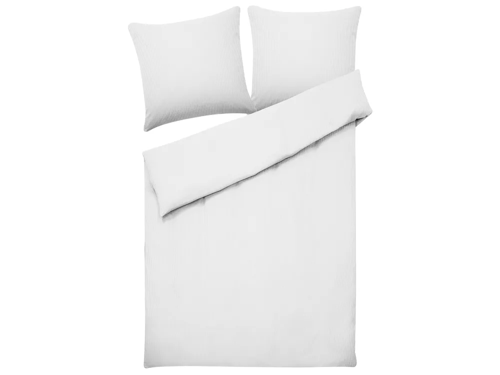 Duvet Cover Set AVONDALE 155 x 220 cm Sateen Cotton White_815193