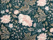 Koristetyynysetti 2 kpl PARROTIA 45 x 45 cm Sametti Sinivihreä Kukkakuvio_839015