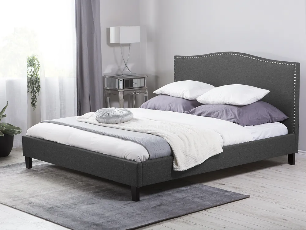 Säng med lamellram MONTPELLIER 180 x 200 cm LED Vit_709487